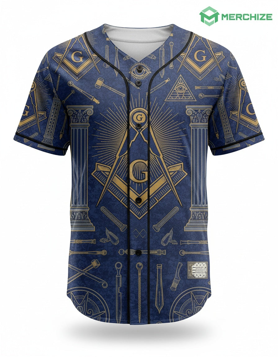 MasonView | All-over Print Unisex Baseball Jersey