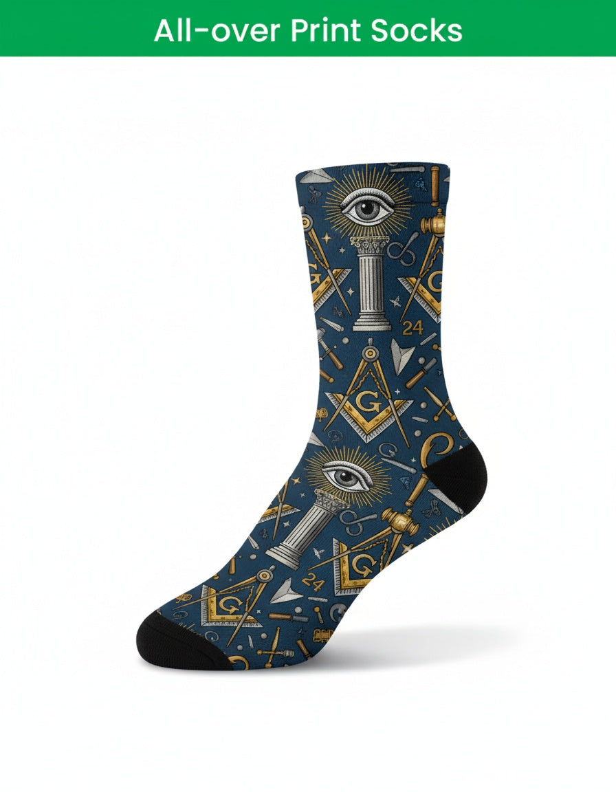 MasonView | All-over Print Socks