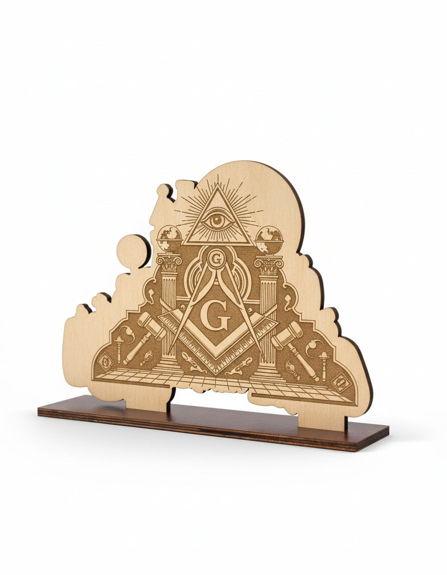 MasonView | Custom Shape Wood Standee