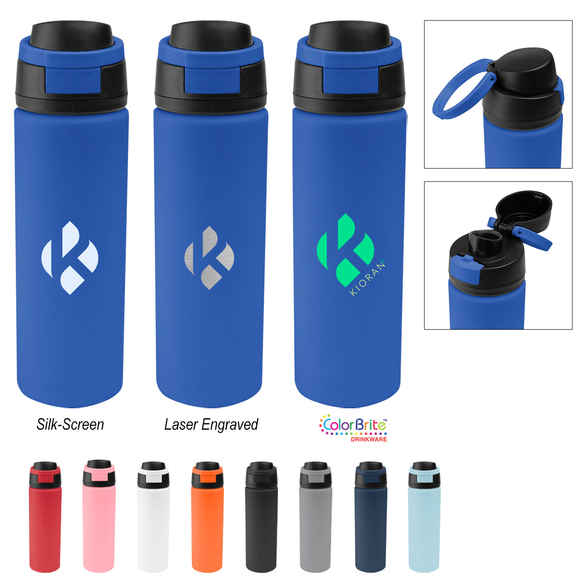 MasonView 24 Oz. Pop Sip Recycled Stainless Steel Bottle group image