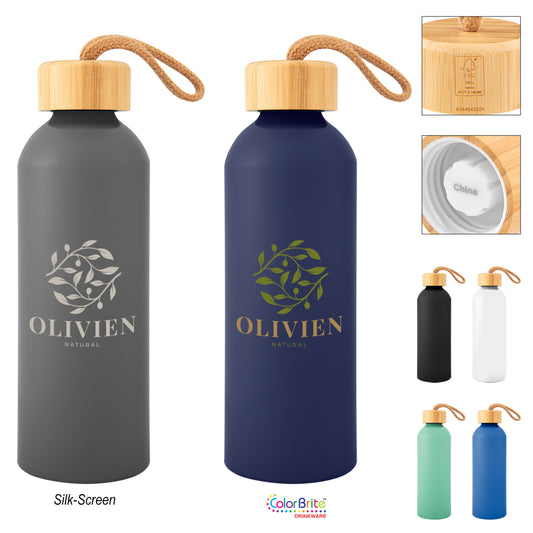MasonView 25 Oz. Blaire Recycled Aluminum Bottle With Bamboo Lid group image
