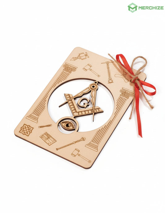 MasonView | Wood Ornament Card