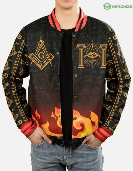 MasonView | All-over Print Baseball Jacket