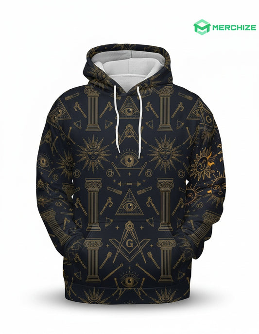 MasonView | All-over Print Hoodie (Lightweight)