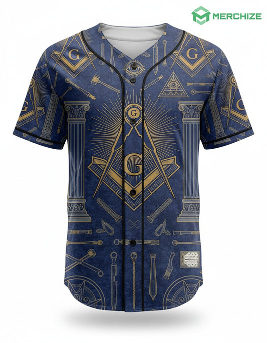 MasonView | All-over Print Unisex Baseball Jersey