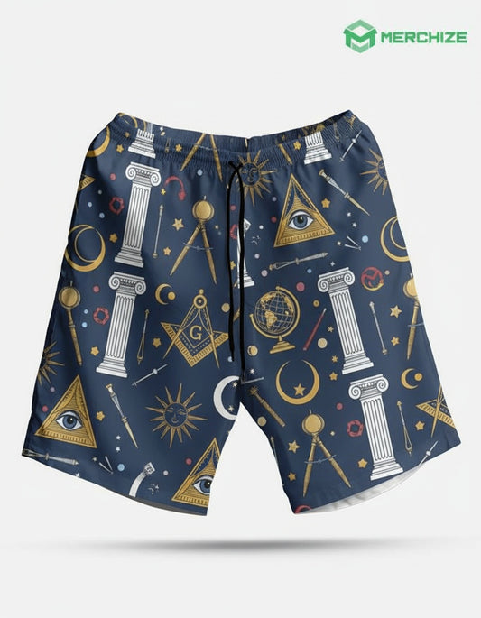MasonView | All-over Print Hawaiian Shorts
