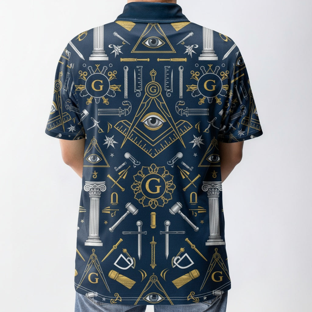 MasonView | All-over Print Polo Shirt (Midweight)