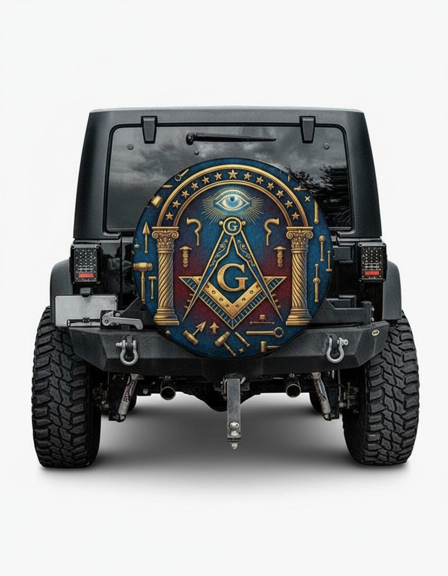 MasonView | Spare Tire Cover With Backup Camera Hole