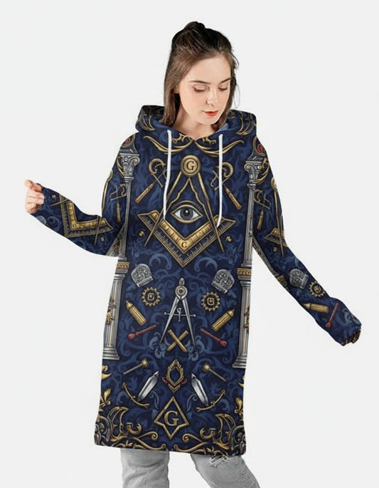 MasonView | All-over Print Hoodie Dress
