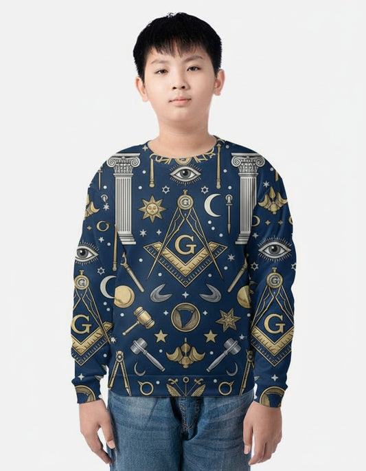 MasonView | All-over Print Youth Sweatshirt (Midweight)