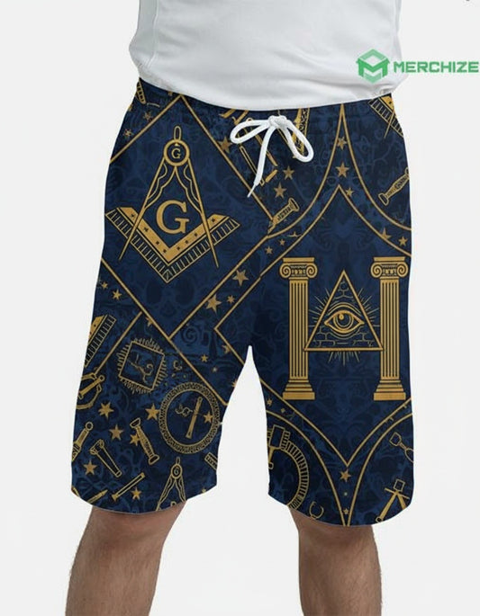 MasonView | All-over Print Jersey Shorts