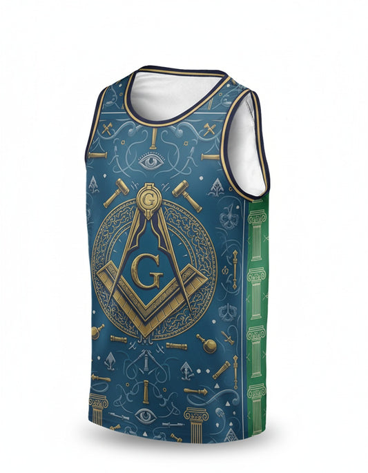 MasonView | All-over Print Sleeveless Jersey Tank Top