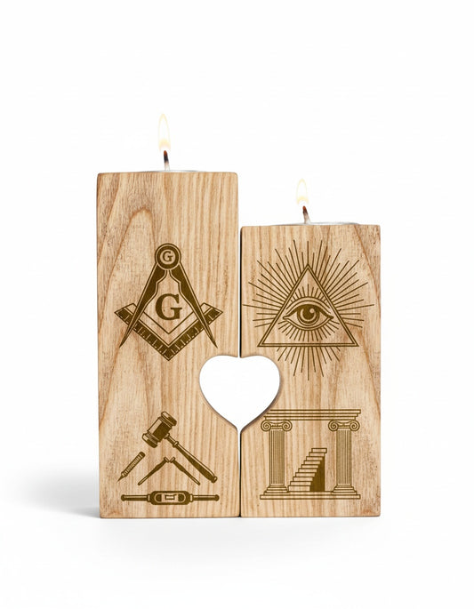 MasonView | Heart Candle Holder Set