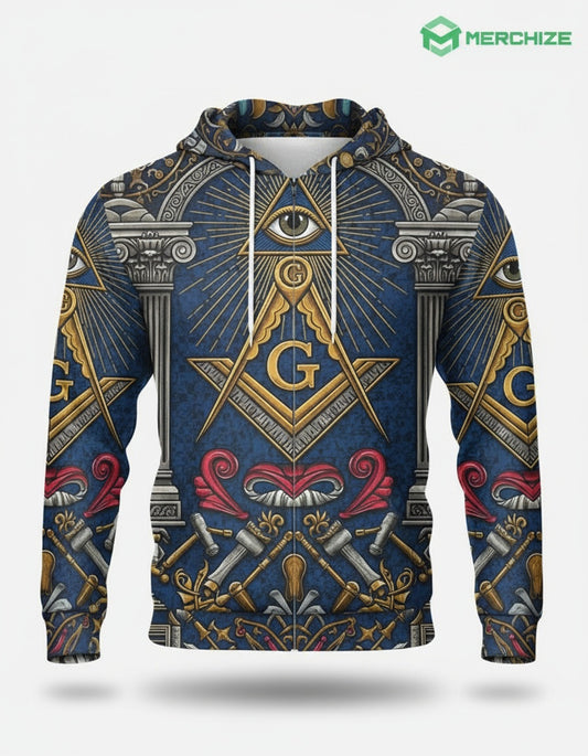 MasonView | All-over Print Zip Hoodie (Midweight)