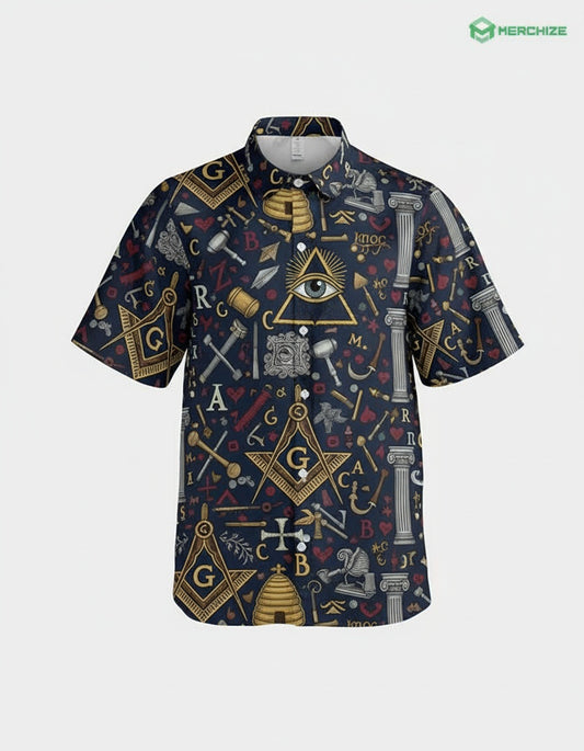 MasonView | All-over Print Button Down Shirt