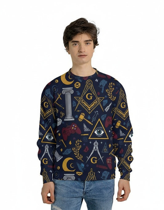 MasonView | All Over Print Sweatshirt (Lightweight)