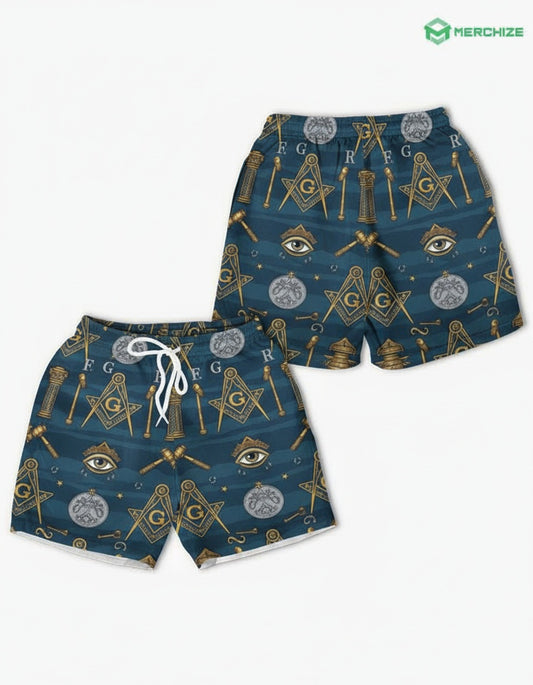 MasonView | All-over Print Youth Hawaiian Shorts