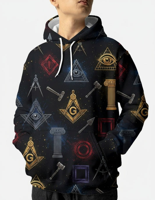 MasonView | All-over Print Hoodie (Lightweight)