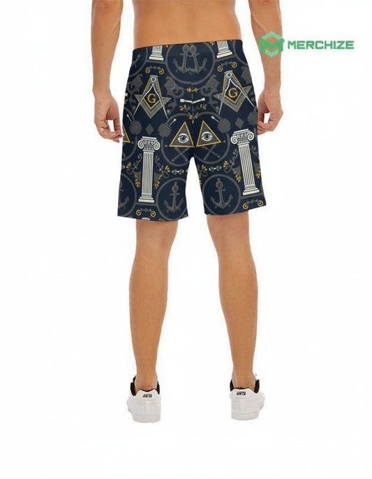 MasonView | All-over Print Men's Beach Shorts