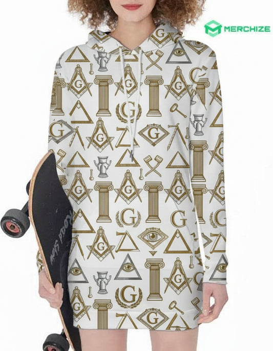 MasonView | All-over Print Hoodie Dress