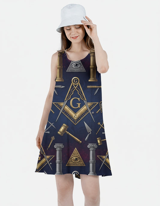 MasonView | All-over Print Sleeveless Dress