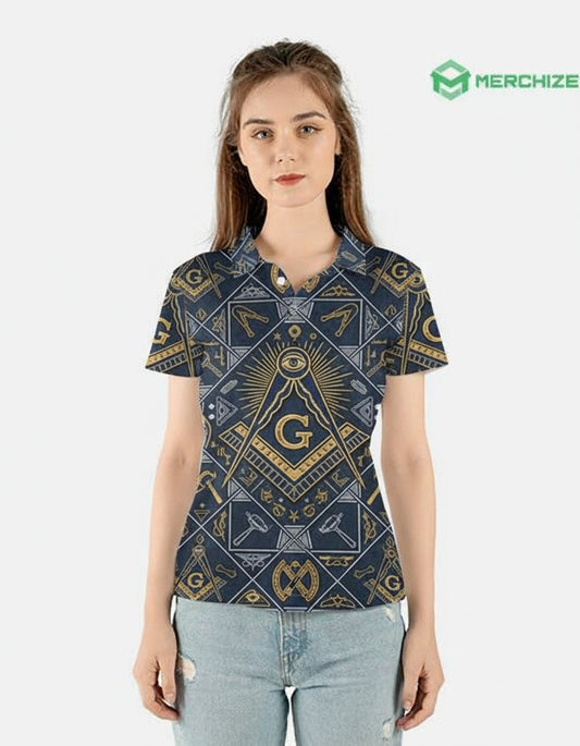 MasonView | All-over Print Women's Polo Shirt