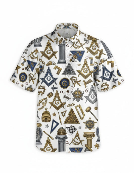 MasonView | All-over Print Button Down Shirt