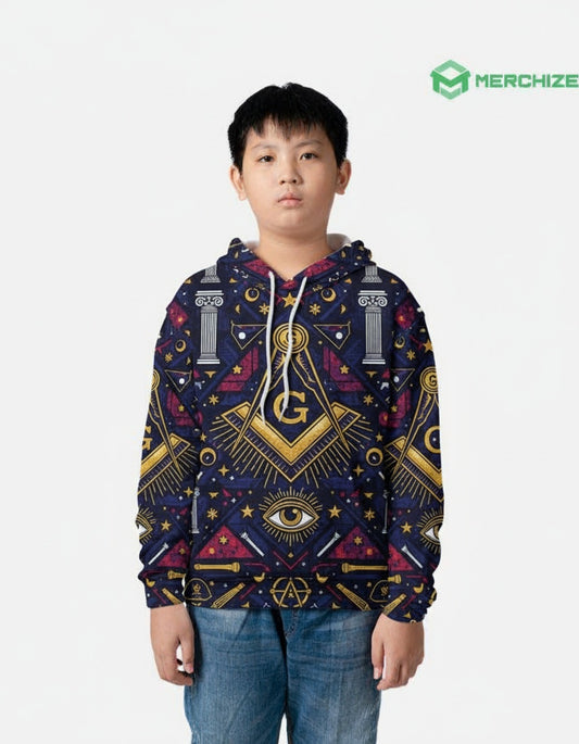MasonView | All-over Print Youth Hoodie