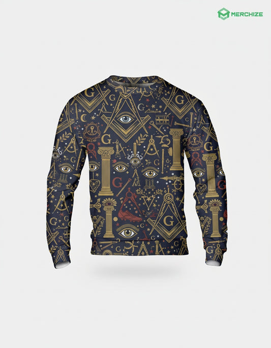 MasonView | All-over Print Sweatshirt (Lightweight)