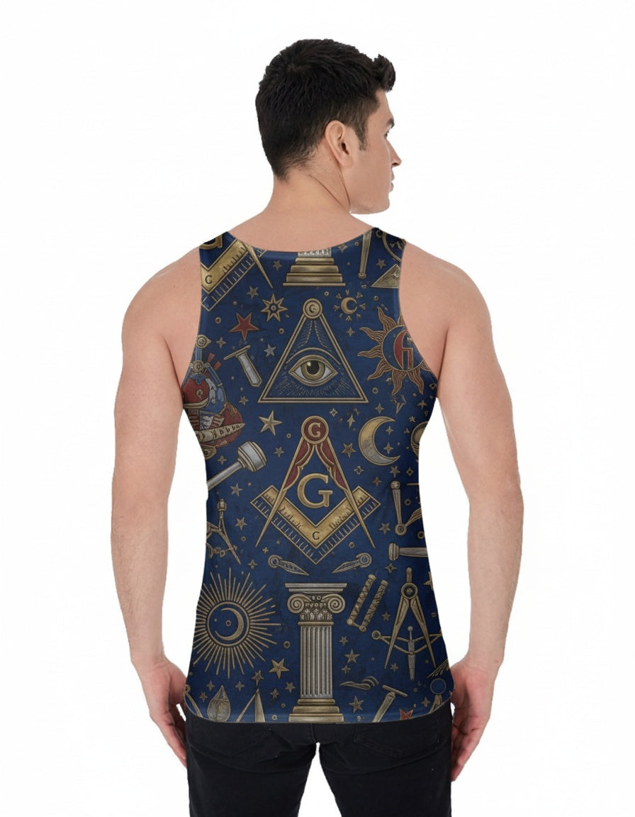 MasonView | All-over Print Men Tank Top
