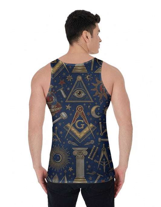 MasonView | All-over Print Men Tank Top