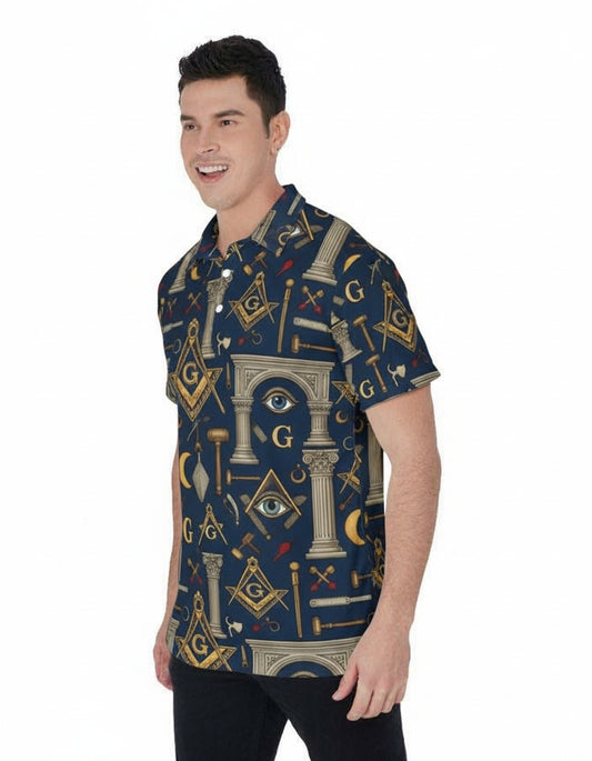 MasonView | All-over Print Men's Polo Shirt