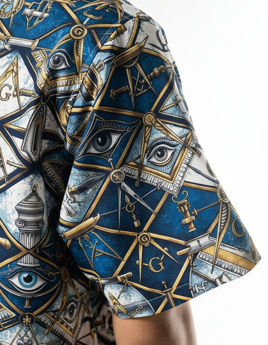 MasonView | All-over Print Regular Fit Button Down Shirt