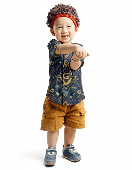MasonView | All-over Print Kids and Youth Baseball Jersey Without Piping
