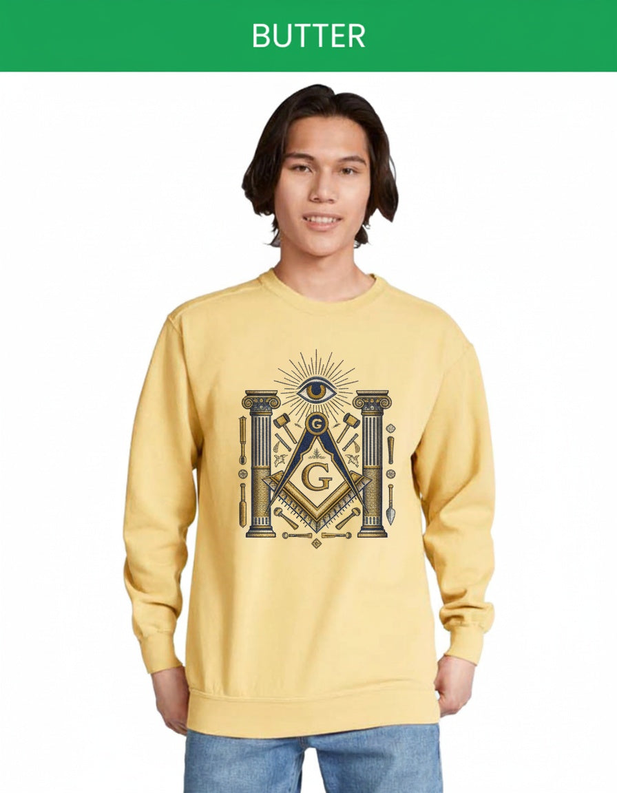 MasonView | Classic Unisex Crew-neck Sweatshirt Comfort Colors 1566