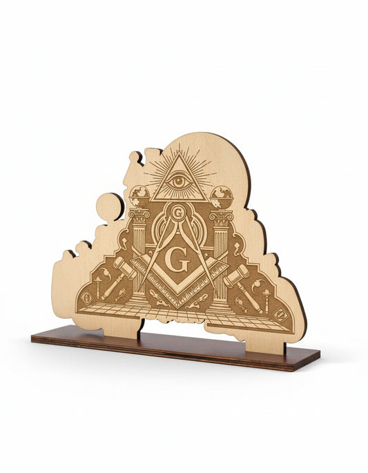 MasonView | Custom Shape Wood Standee