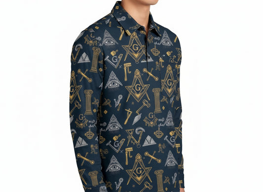MasonView | All-over Print Pocket Polo Shirt (Lightweight)