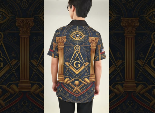 MasonView | All-over Print Pocket Polo Shirt (Midweight)