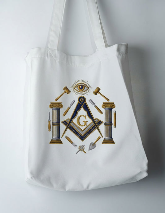 MasonView | Embroidered Shopping Tote Bag