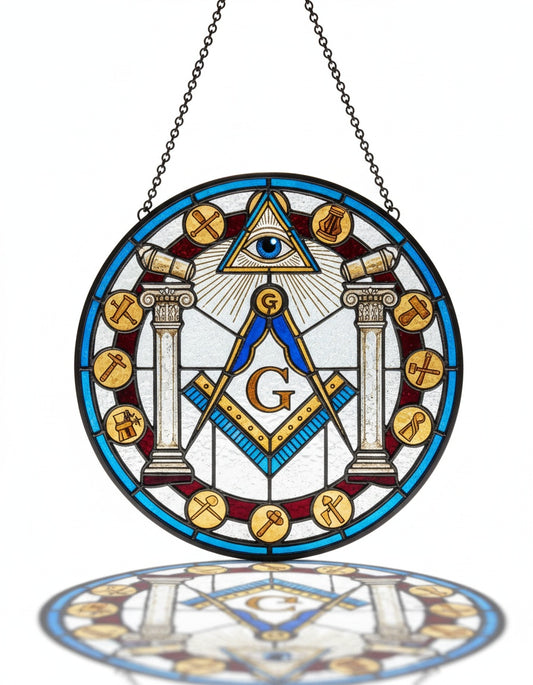 MasonView | Stained Glass Suncatcher for Window Hanging