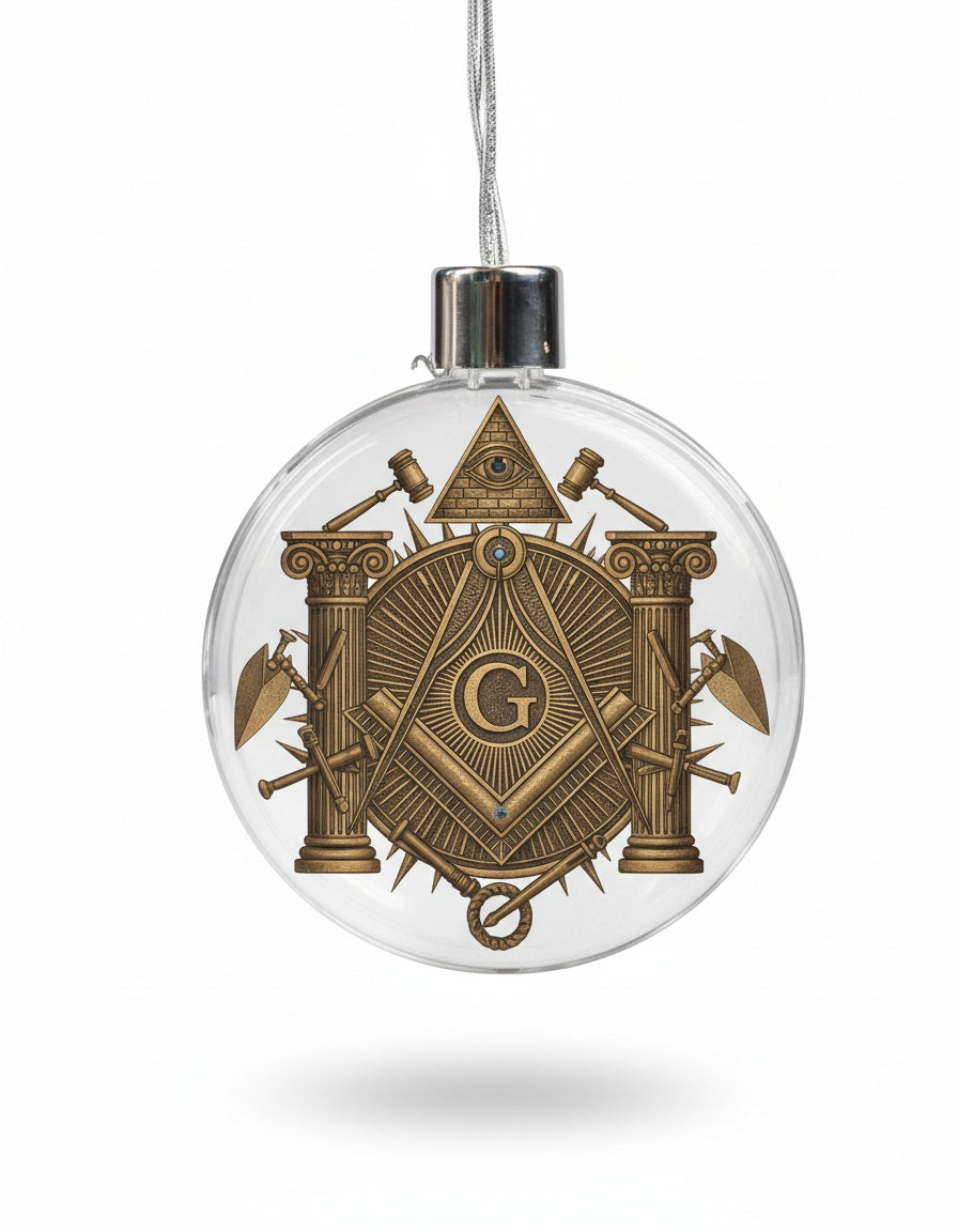MasonView | Clear Plastic and Aluminium Ornament