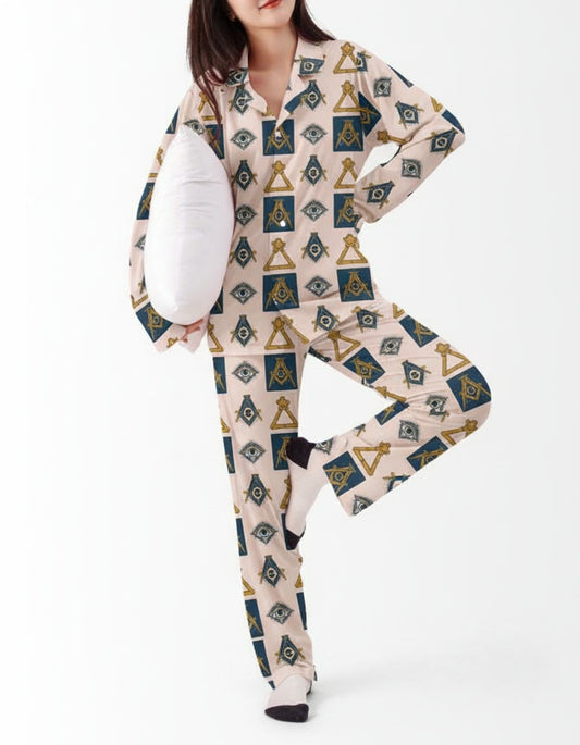 MasonView | All-over Print Pajamas Set