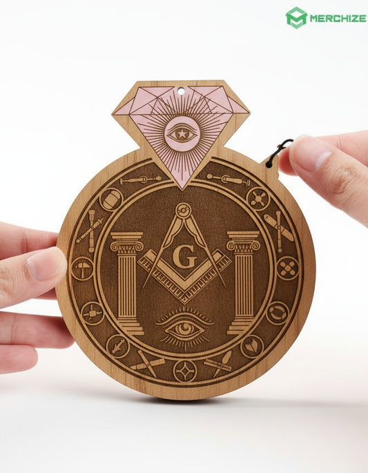 MasonView | Custom shape Rotating Wood Ornament