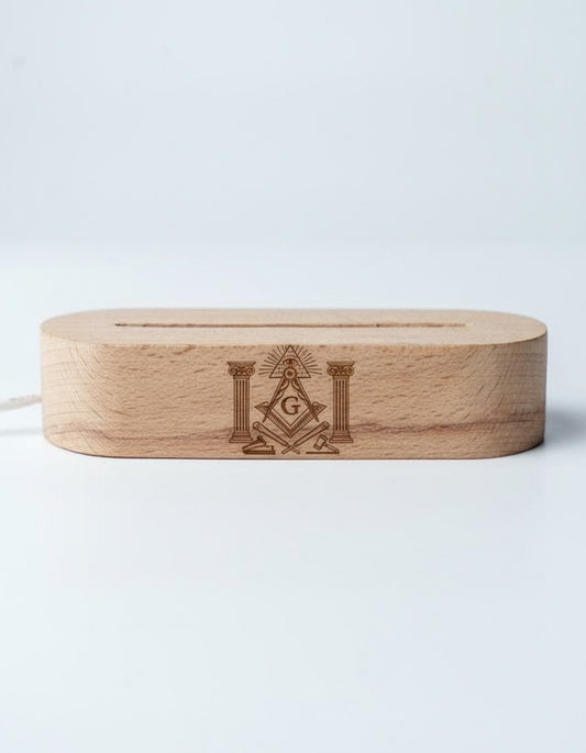 MasonView | Beech Photo Night Light Base