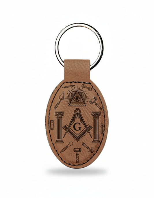 MasonView | Oval Leatherette Keychain