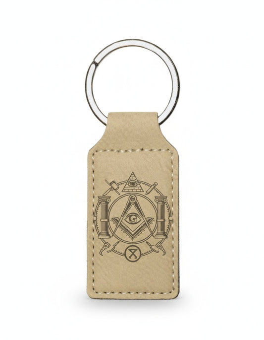 MasonView | Rectangle Leatherette Keychain