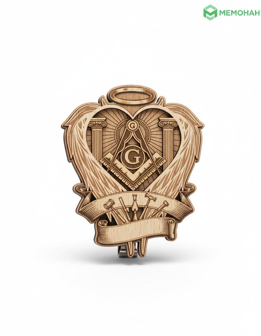 MasonView | Custom Shape 2-layer Wooden Car Vent Clip (riêng cho DZT)