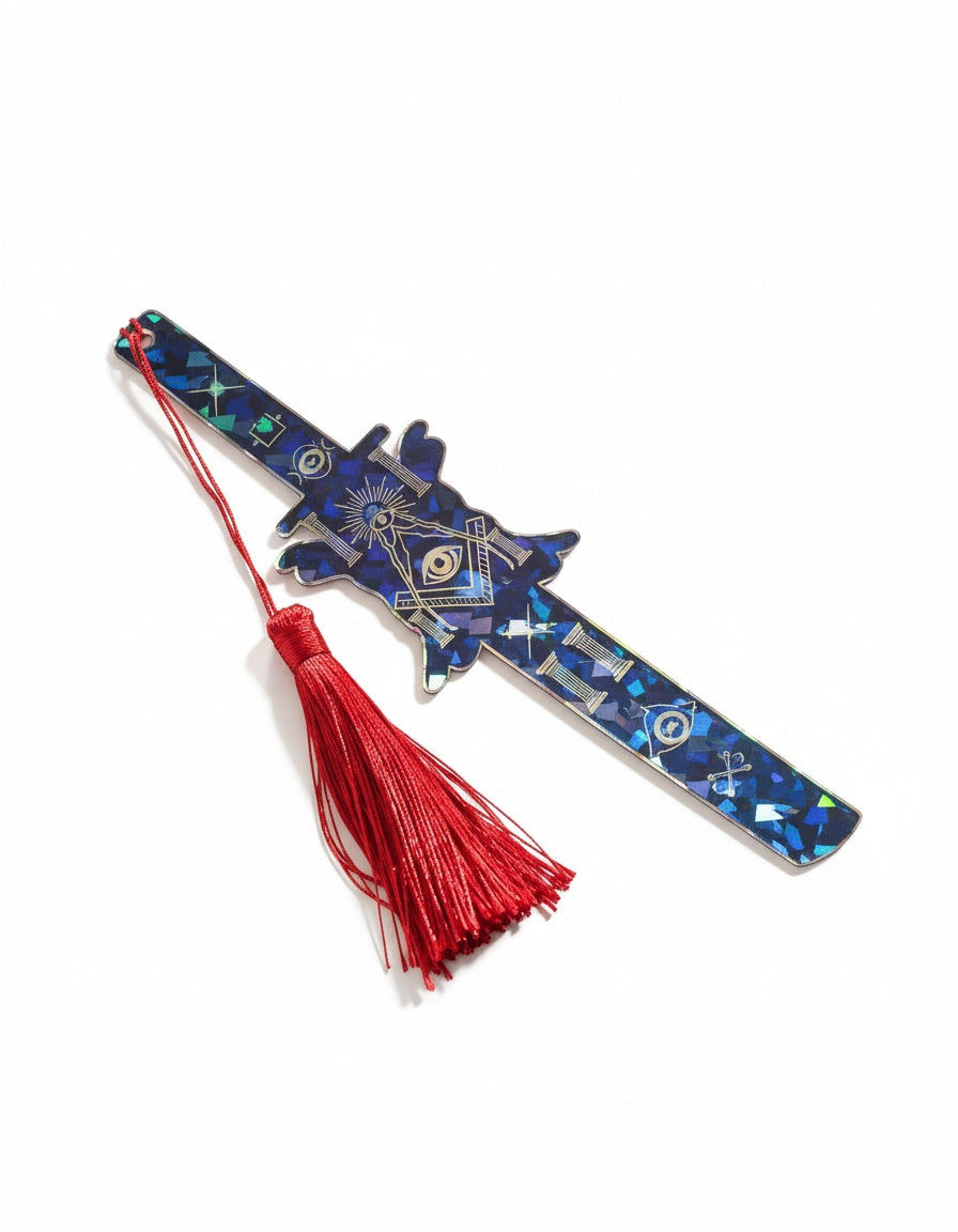 MasonView | Custom Shape Broken Glass Hologram Bookmark