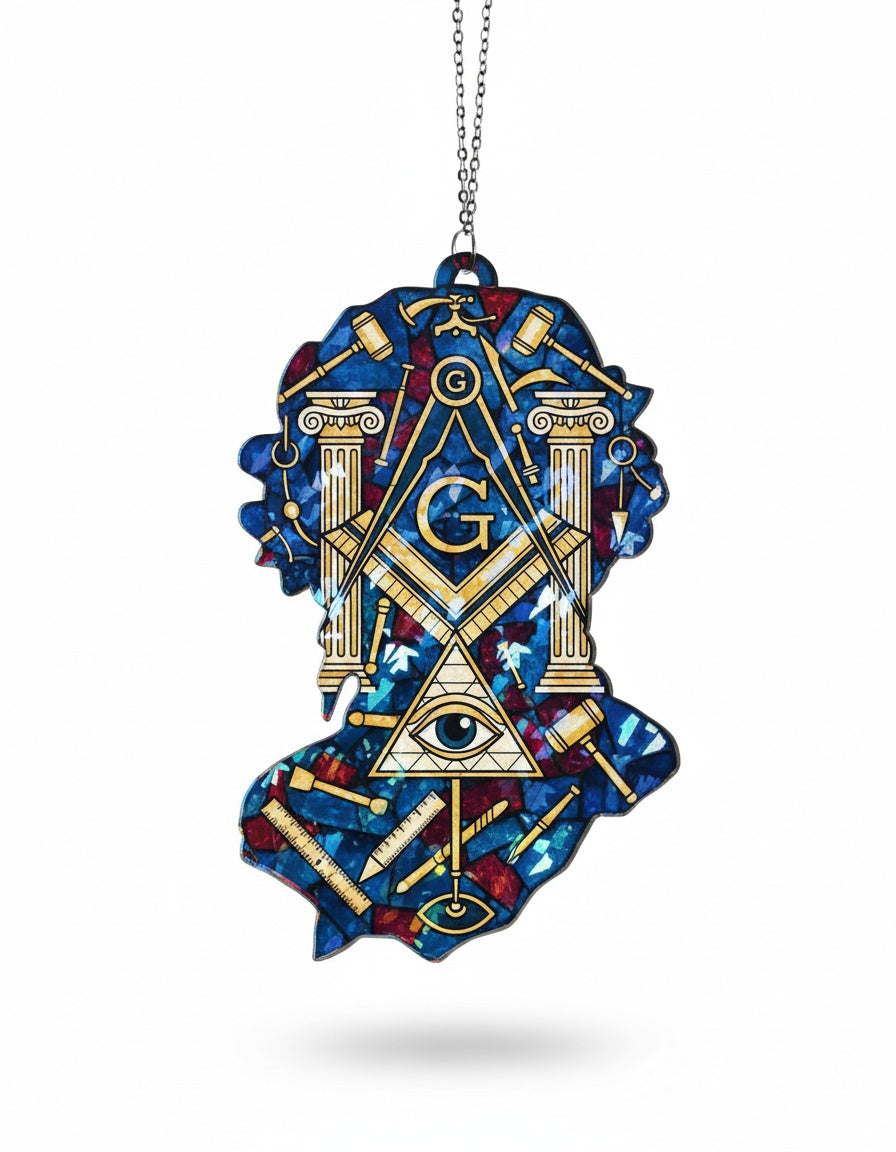 MasonView | Custom Shape 1-side Printed Broken Glass Hologram Ornament