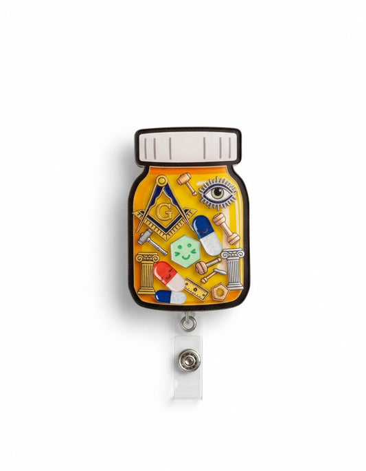 MasonView | Custom Shape Shaker Badge Reel